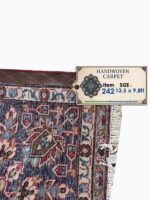 Royal Handwoven Persian Isfahan Najafabad Carpet – Premium Kork Wool Rug | Item No. 242 - Image 9