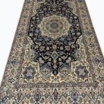 Royal Handwoven Persian Nain Wool & Silk Carpet – Luxury Medallion Rug | Item No. 243