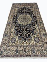 Royal Handwoven Persian Nain Wool & Silk Carpet – Luxury Medallion Rug | Item No. 243