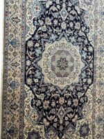Royal Handwoven Persian Nain Wool & Silk Carpet – Luxury Medallion Rug | Item No. 243 - Image 5