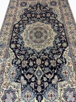 Royal Handwoven Persian Nain Wool & Silk Carpet – Luxury Medallion Rug | Item No. 243 - Image 2