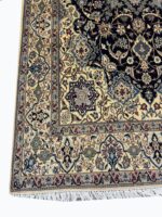 Royal Handwoven Persian Nain Wool & Silk Carpet – Luxury Medallion Rug | Item No. 243 - Image 3