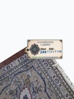 Palatial Handwoven Persian Kashan Masterpiece Carpet – Premium Wool Rug | Item No. 244 - Image 7