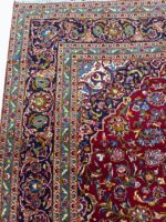 Royal Handwoven Kashan Medallion Masterpiece Carpet – Persian Wool Rug | Item No. 251 - Image 6