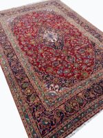 Royal Handwoven Kashan Medallion Masterpiece Carpet – Persian Wool Rug | Item No. 251 - Image 4