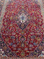 Royal Handwoven Kashan Medallion Masterpiece Carpet – Persian Wool Rug | Item No. 251 - Image 2