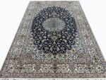 Royal Signed Nain Wool & Silk Masterpiece Carpet – Handwoven Persian Medallion Rug | Item No. 252