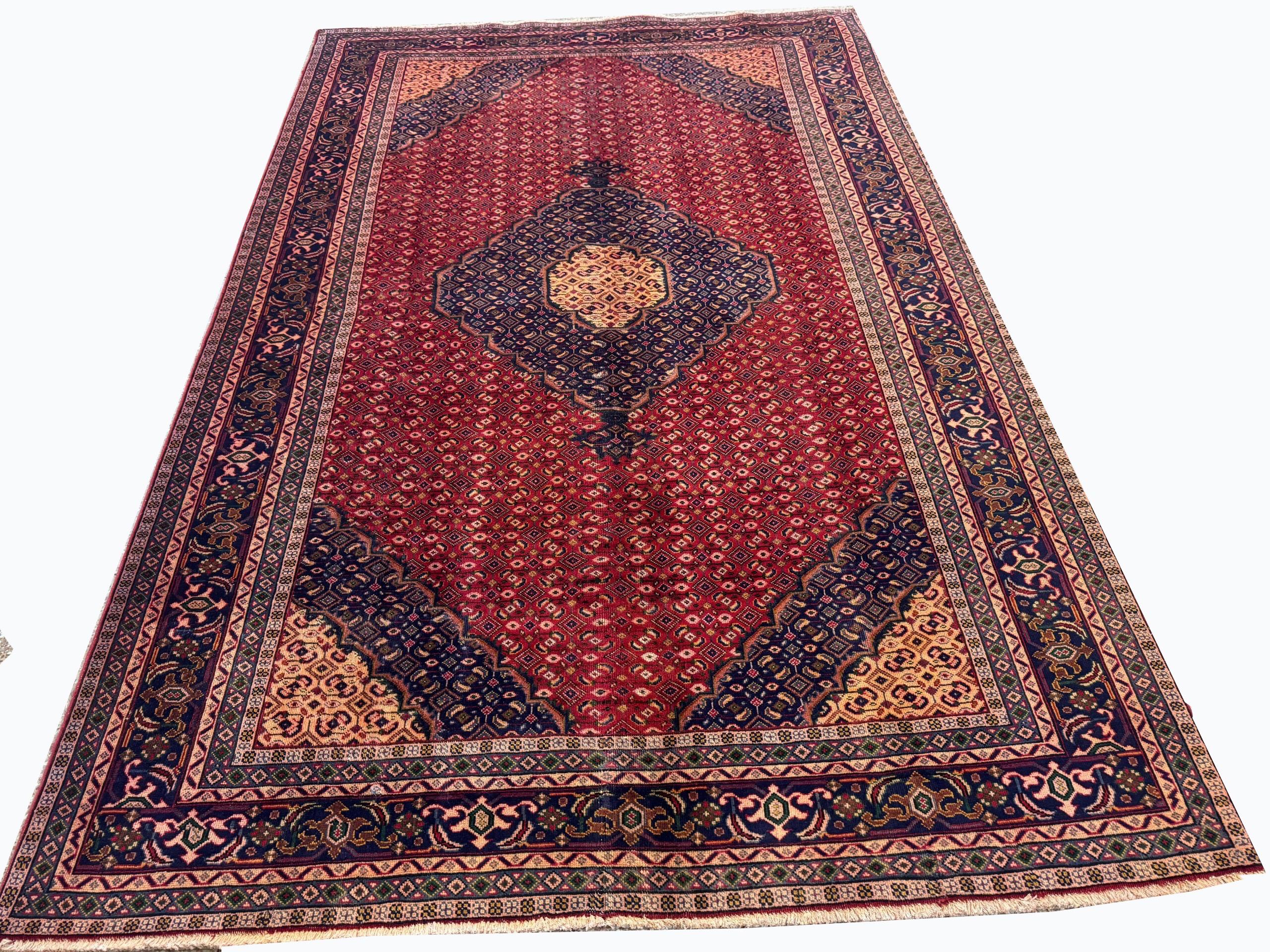 WhatsApp Image 2026-07-23 at 7.33.53 PM Palatial Genuine Persian Mahi Tabriz Handwoven Oriental Rug – Herati Pattern Wool Carpet | Item No. 253 - Image 1