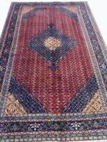 Palatial Genuine Persian Mahi Tabriz Handwoven Oriental Rug – Herati Pattern Wool Carpet | Item No. 253 - Image 2