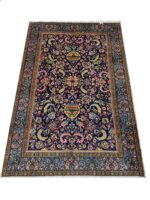 Fine Hand-Knotted Persian Vase & Botanical Wool & Silk Rug – Item No. 271