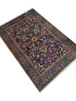 Fine Hand-Knotted Persian Vase & Botanical Wool & Silk Rug – Item No. 271 - Image 5