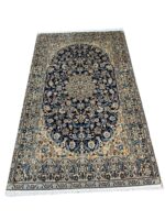 Fine Hand-Knotted Persian Nain Rug (Wool & Silk Highlights) – Item #274