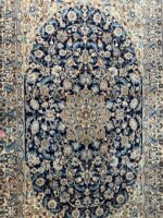 Fine Hand-Knotted Persian Nain Rug (Wool & Silk Highlights) – Item #274 - Image 3