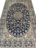 Fine Hand-Knotted Persian Nain Rug (Wool & Silk Highlights) – Item #274 - Image 2