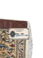 Fine Hand-Knotted Persian Nain Rug (Wool & Silk Highlights) – Item #274 - Image 6