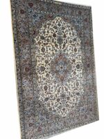 Signed Fine Persian Kashan Kork Wool Hand-Knotted Carpet – Item No. 293 - Image 6