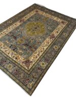Vintage Fine Persian Tabriz Pictorial Hunting Scene Hand-Knotted Carpet – Item No. 300 - Image 5