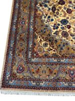 Fine Persian Mood (Mud) Hand-Knotted Carpet – Antique Gold & Earth Tone Palette (Item 301) - Image 3
