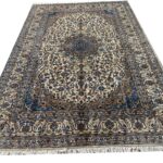 Authentic Hand-Knotted Persian Kashan Fine Oriental Rug – Floral Medallion Design (Item 302)