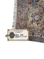 Authentic Hand-Knotted Persian Kashan Fine Oriental Rug – Floral Medallion Design (Item 302) - Image 6
