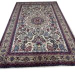 Authentic Hand-Knotted Fine Kashan Persian Rug – Vase & Floral Medallion Design (Item 303)