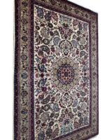 Authentic Hand-Knotted Fine Kashan Persian Rug – Vase & Floral Medallion Design (Item 303) - Image 5