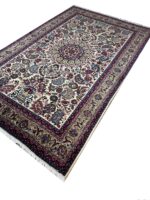 Authentic Hand-Knotted Fine Kashan Persian Rug – Vase & Floral Medallion Design (Item 303) - Image 6