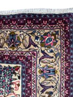 Authentic Hand-Knotted Fine Kashan Persian Rug – Vase & Floral Medallion Design (Item 303) - Image 2