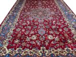 Authentic Hand-Knotted Persian Isfahan Fine Oriental Rug – Crimson Floral Medallion Masterpiece (Item 305) - Image 6