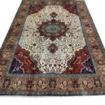 Masterpiece Hand-Knotted Tabriz Rug – Premium 50 Raj Royal Medallion Design with Silk Highlights | Item 167