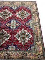 Handcrafted Fine Geometric Tabriz Persian Rug – Item #151 - Image 7